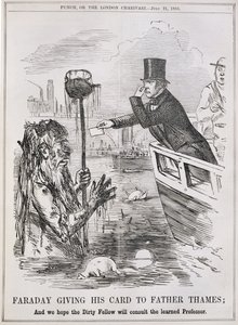 Faraday donnant sa carte au Père Thames, tiré de 